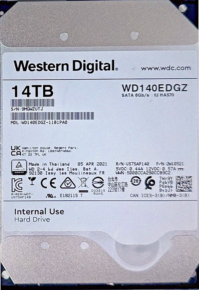 14TB 7200 RPM Western Digital Ultrastar (He10/12) 3.5” WD140EDGZ-11B1PA0 NAS NVR