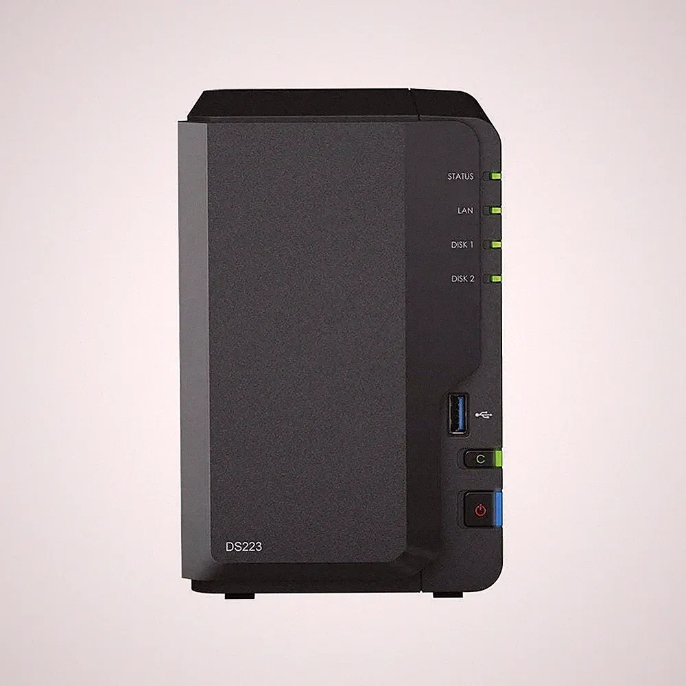 DiskStation 2 Bay NAS; 4-core 1.7 GHz; 2 GB DDR4 non-ECC