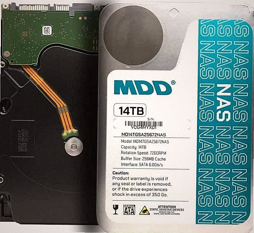 MDD 14TB 7200RPM 256MB Cache SATA 6Gbps 3.5" Internal NAS Hard Drive (RAID, NAS)