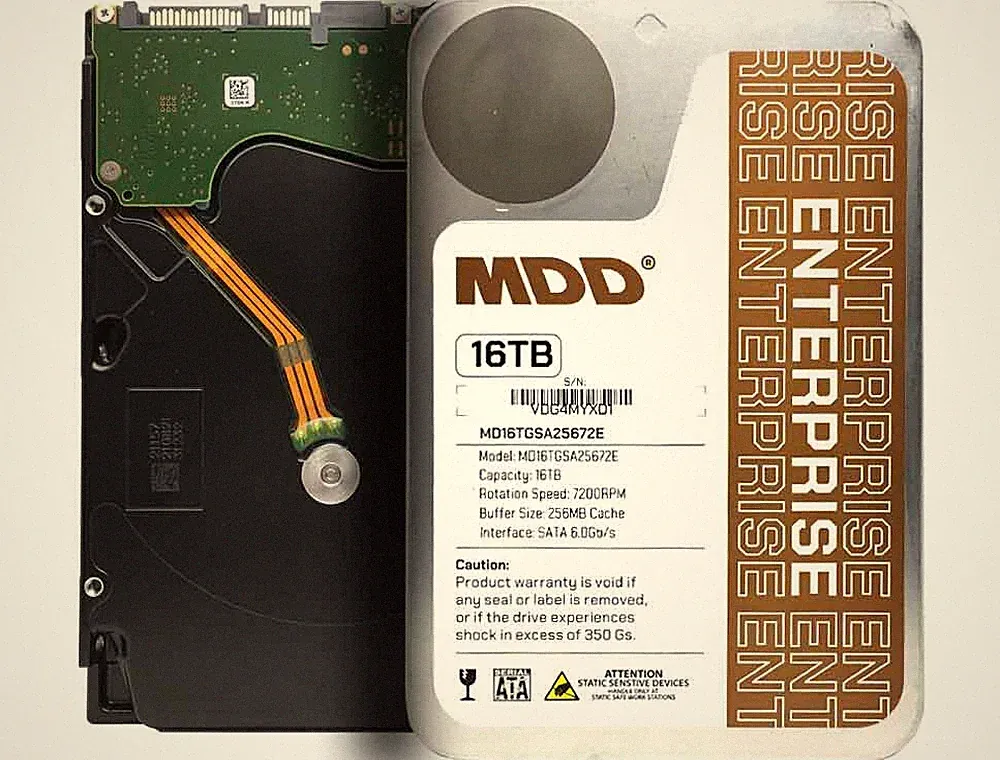 MDD 16TB 7200RPM 256MB Cache SATA 6.0Gb/s 3.5" Enterprise, NAS, CCTV Hard Drive