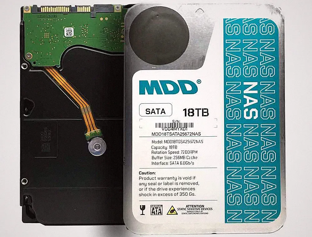 MDD 18TB 7200RPM 256MB Cache SATA 6Gbps 3.5" Internal NAS Hard Drive (RAID, NAS)