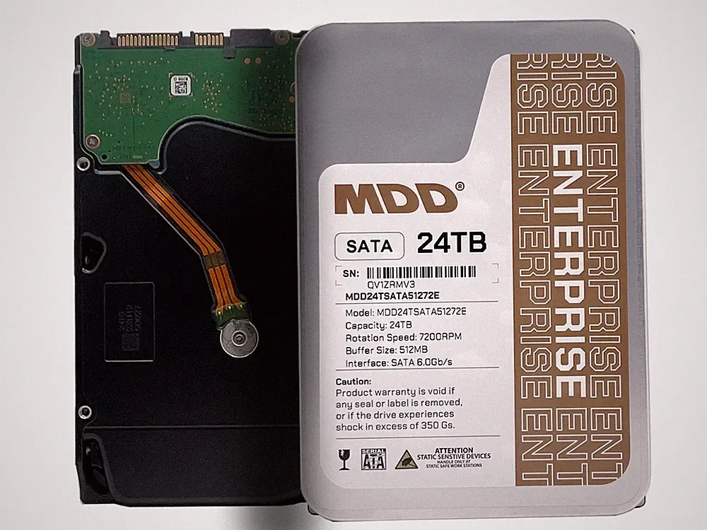 MDD 24TB 7200RPM 512MB Cache SATA 6Gb/s 3.5" Internal Enterprise Hard Drive