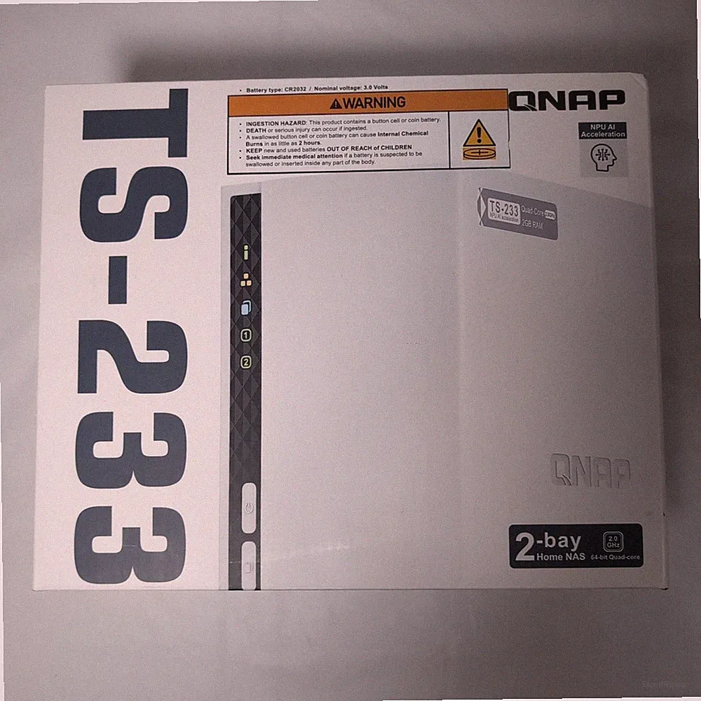 QNAP TS-233-US 2 Bay NAS Diskless ARM Quad Core 2GB RAM Network Storage New