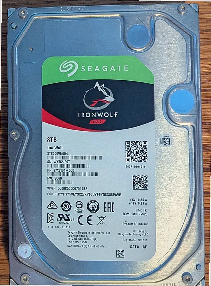 Seagate IronWolf 3.5" 8TB NAS Hard Drive 7200 RPM 3.5 inch Hard Drive
