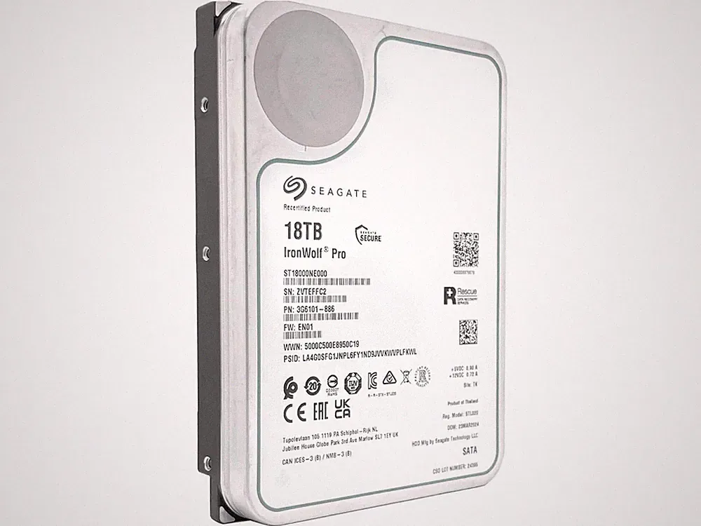 Seagate IronWolf Pro ST18000NE000 18TB 7200RPM SATA 6Gbps 3.5" NAS Hard Drive