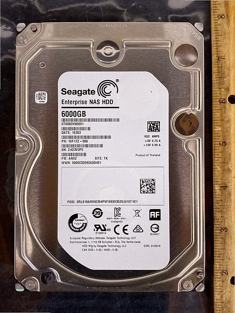 Seagate ST6000VN001 6TB SATA 3.5" Enterprise NAS HDD 1SF17Z-500