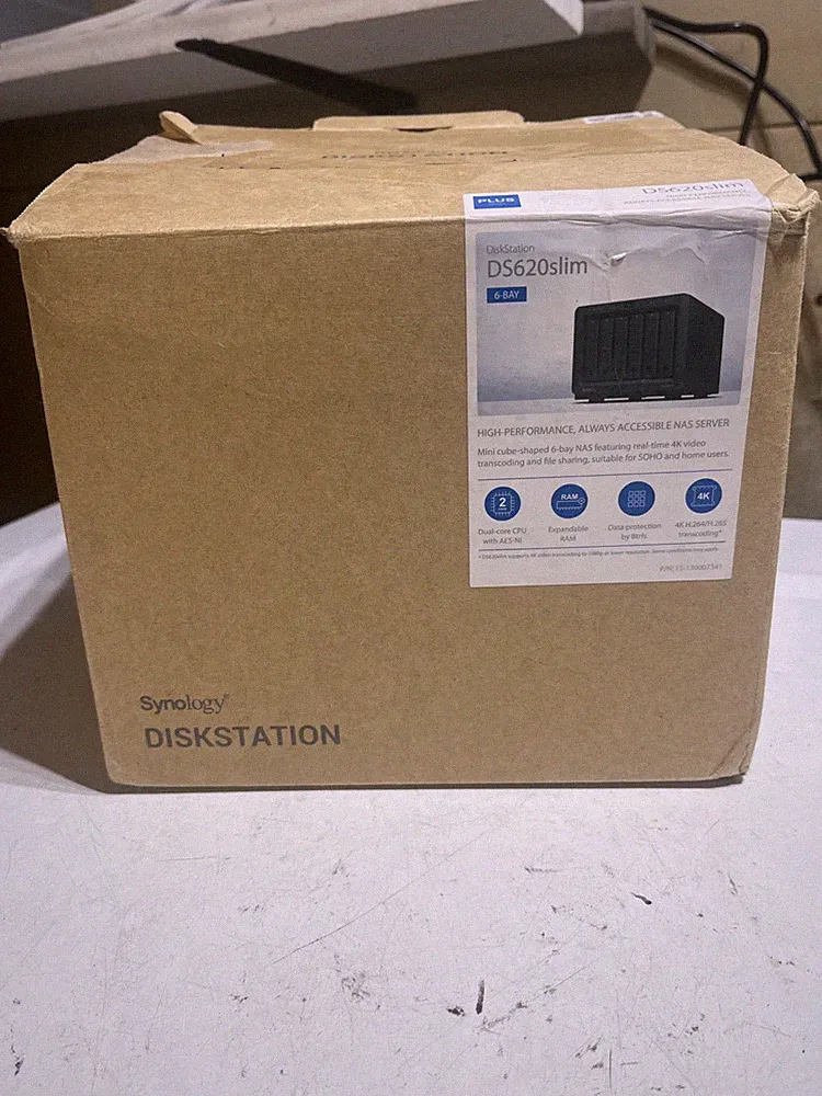 Synology DiskStation DS620slim 6-Bay NAS Enclosure, 2.5" SATA Drive Bays, RAID 5