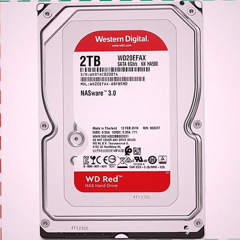 WD RED 2TB WD20EFAX 5400Rpm SATA III 256MB 3.5" Enterprise HDD NAS Hard Drive
