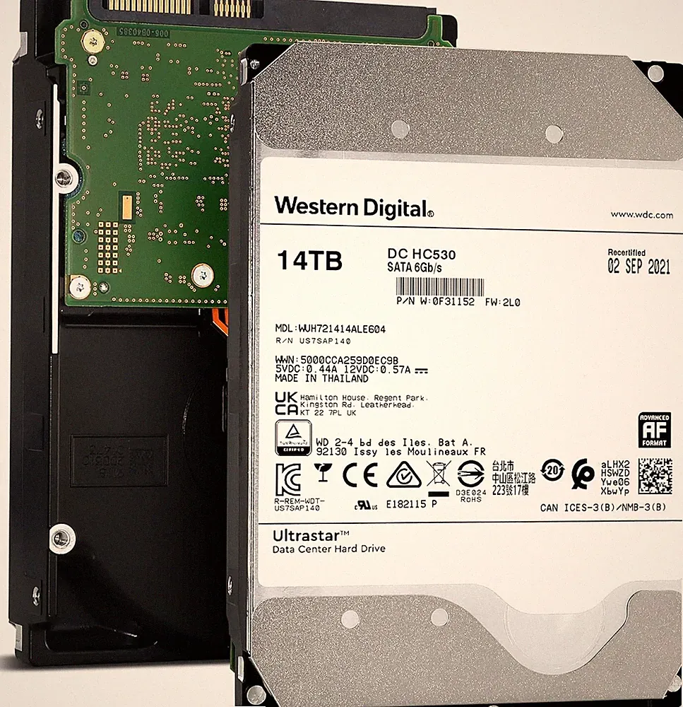 WD Ultrastar DC HC530 14TB SATA 6G 3.5" 7200RPM Enterprise HDD - WUH721414ALE604