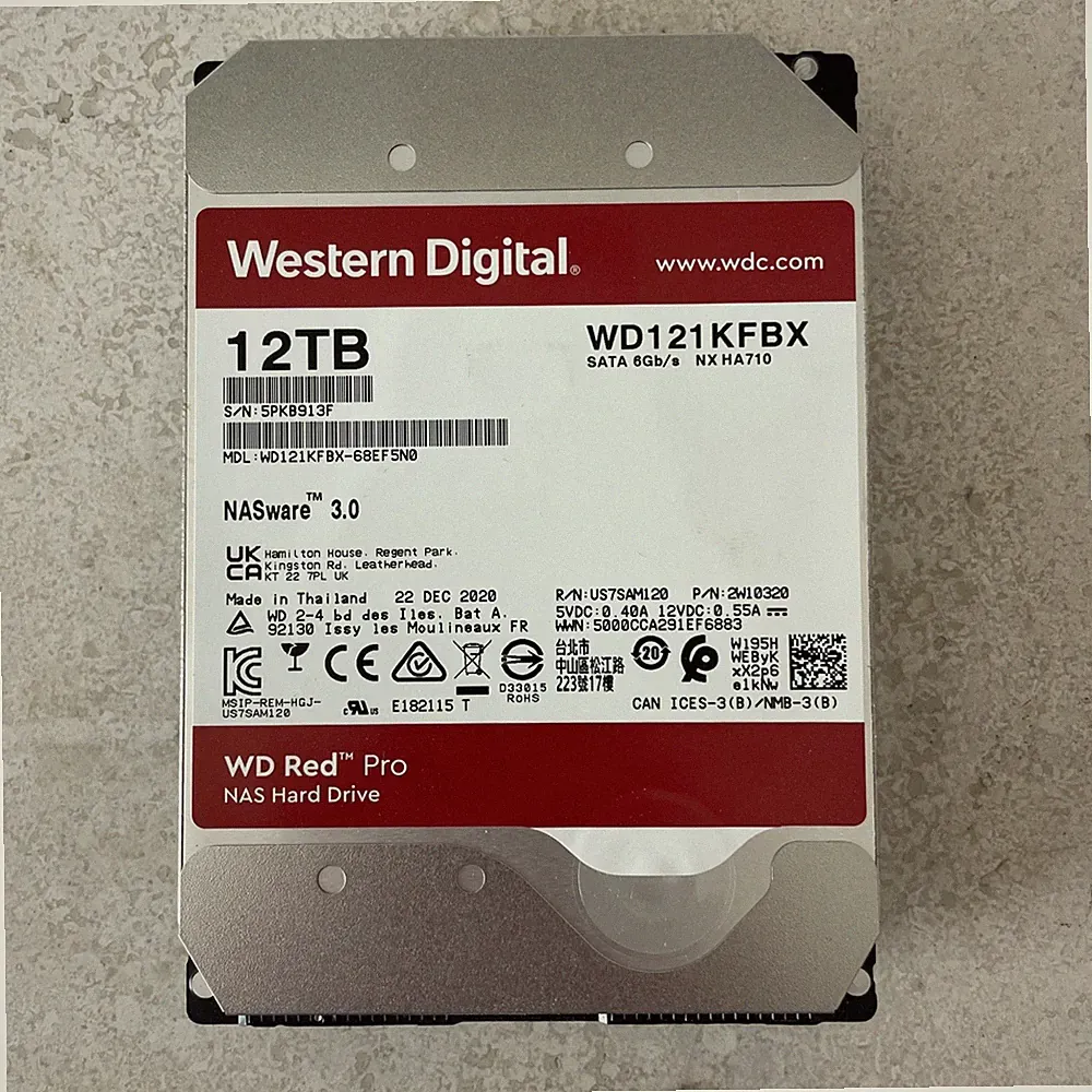 Western Digital WD Red Pro 12TB NAS Internal Hard Drive 512MB Cache HDD 7200 RPM